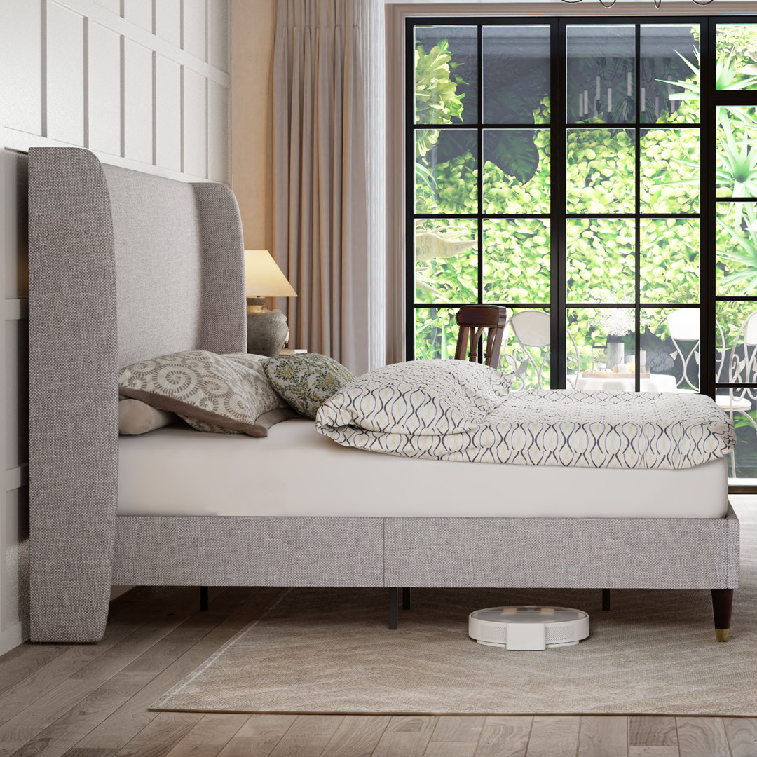 Belo Upholstered Low Profile Platform Bed
